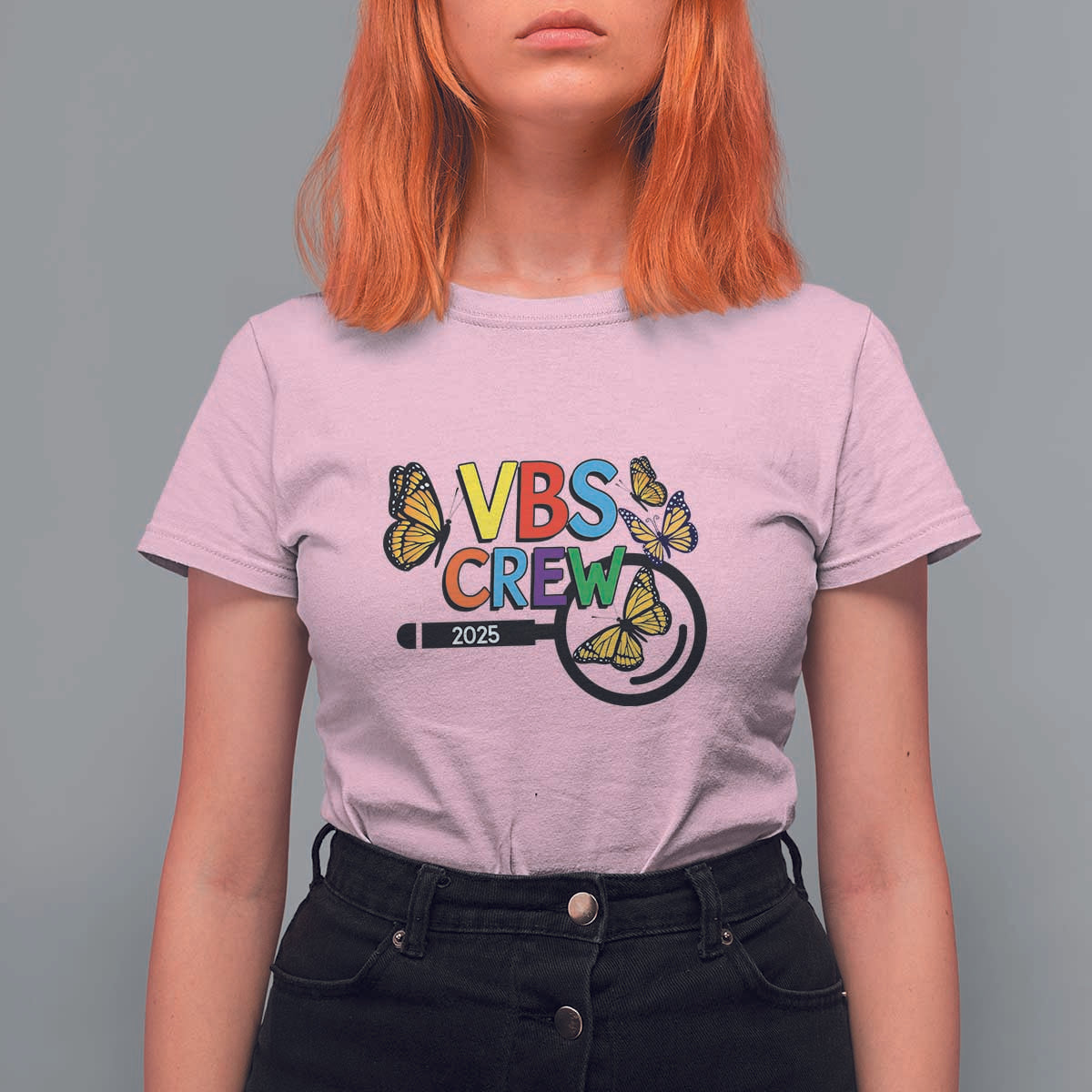 VBS 2025 T Shirt For Women Magnified Vacation Bible School Butterfly VBS Team