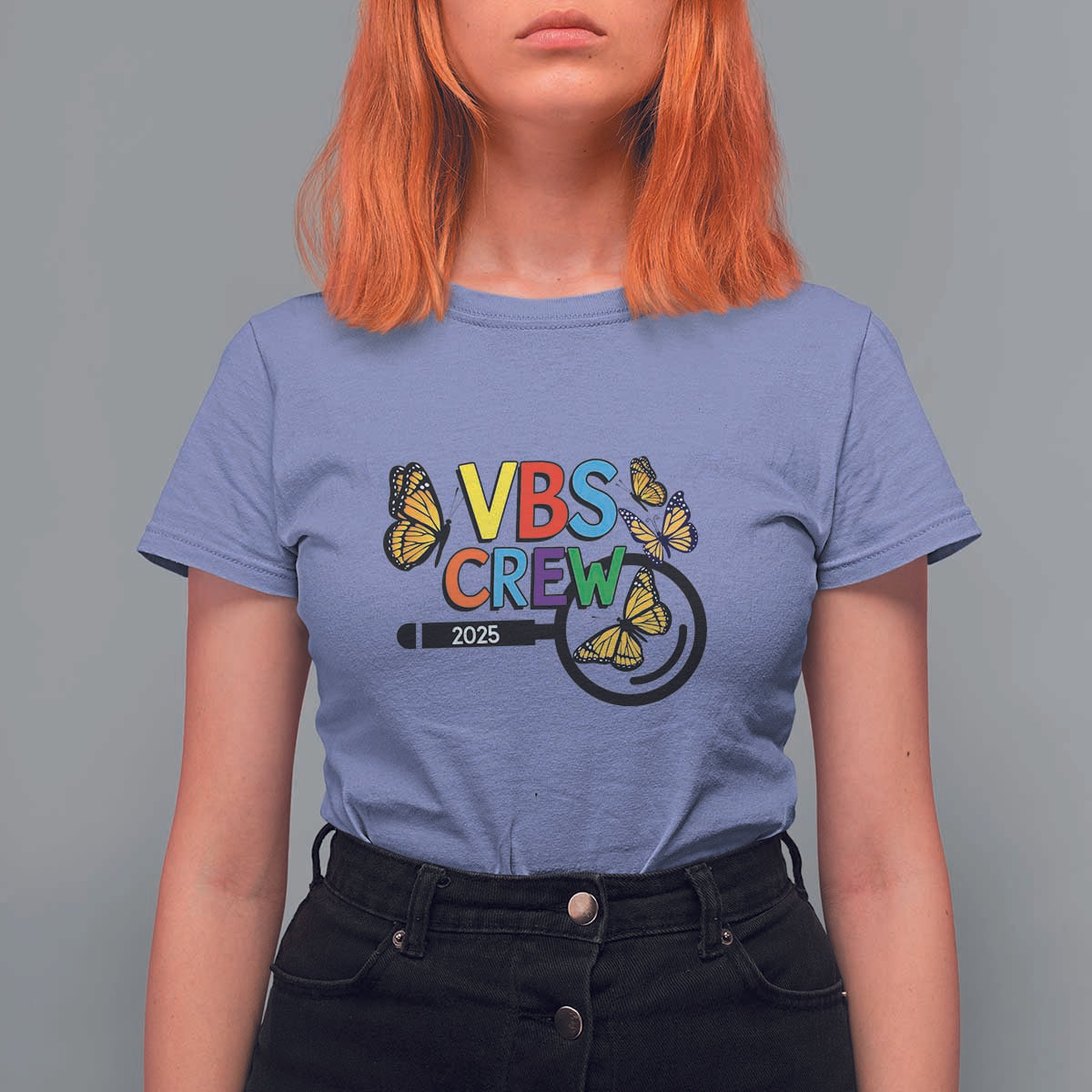 VBS 2025 T Shirt For Women Magnified Vacation Bible School Butterfly VBS Team
