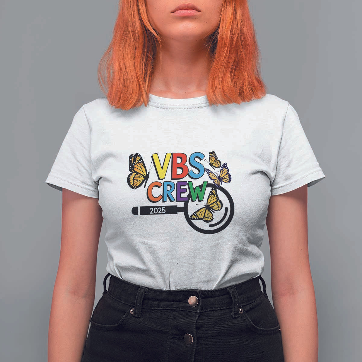 VBS 2025 T Shirt For Women Magnified Vacation Bible School Butterfly VBS Team