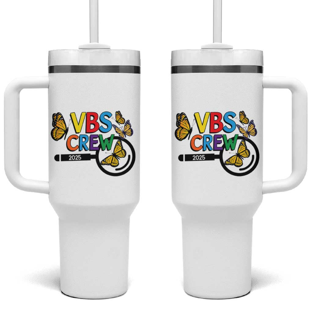 VBS 2025 Tumbler With Handle Magnified Vacation Bible School Butterfly VBS Team