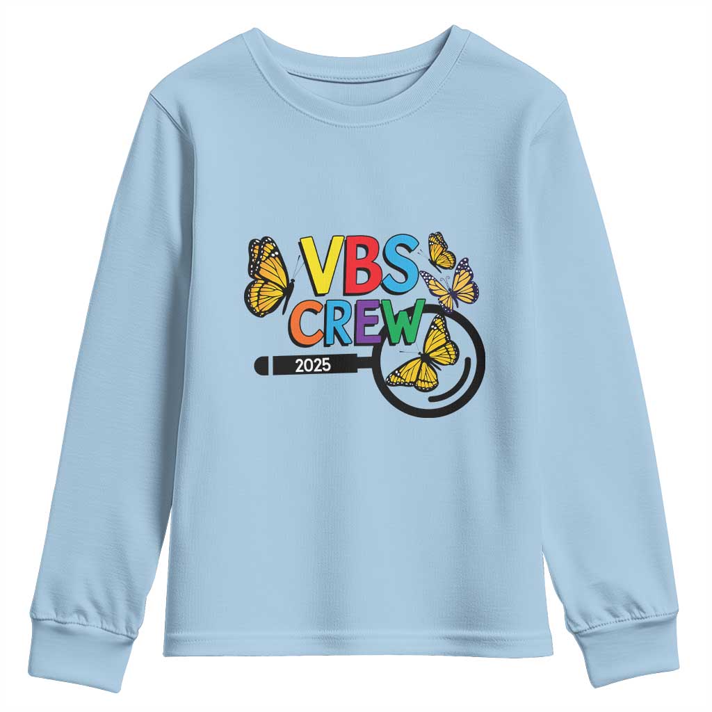 VBS 2025 Youth Sweatshirt Magnified Vacation Bible School Butterfly VBS Team