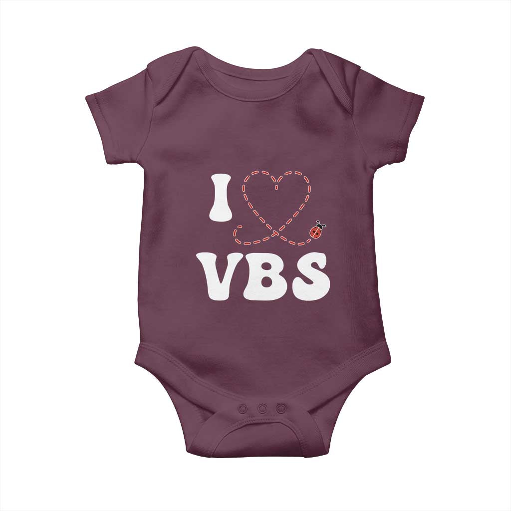 I Love VBS 2025 Baby Onesie Vacation Bible School Ladybug VBS Team