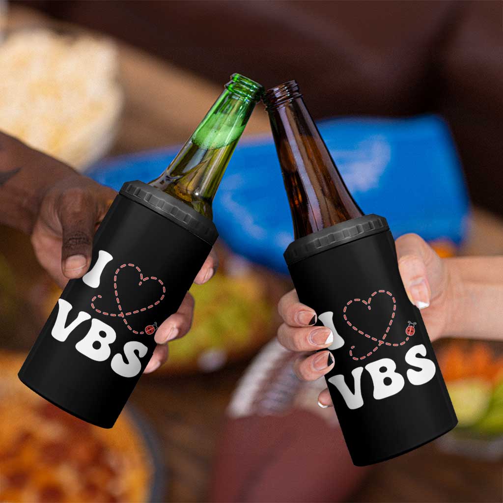 I Love VBS 2025 4 in 1 Can Cooler Tumbler Vacation Bible School Ladybug VBS Team