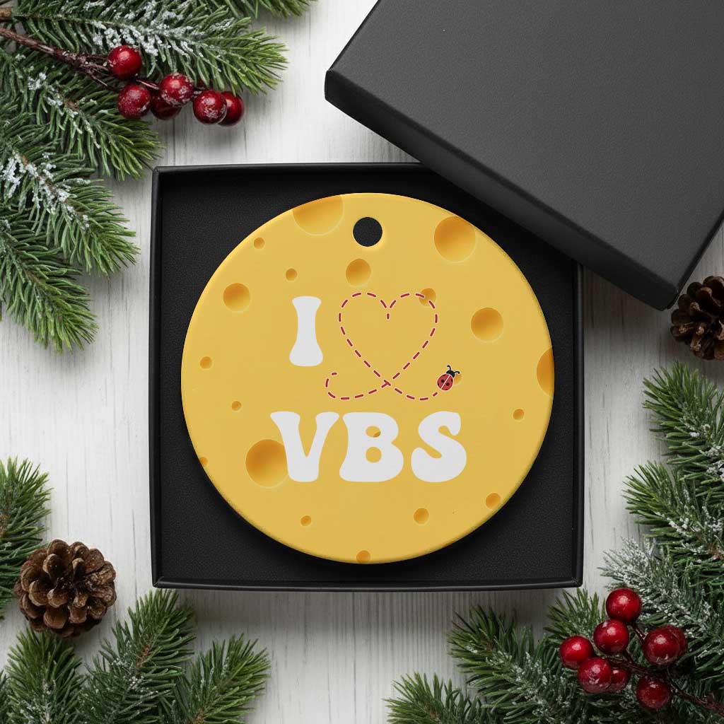 I Love VBS 2025 Ceramic Ornament Vacation Bible School Ladybug VBS Team - Wonder Print Shop