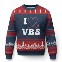 I Love VBS 2025 Ugly Christmas Sweater Vacation Bible School Ladybug VBS Team - Wonder Print Shop