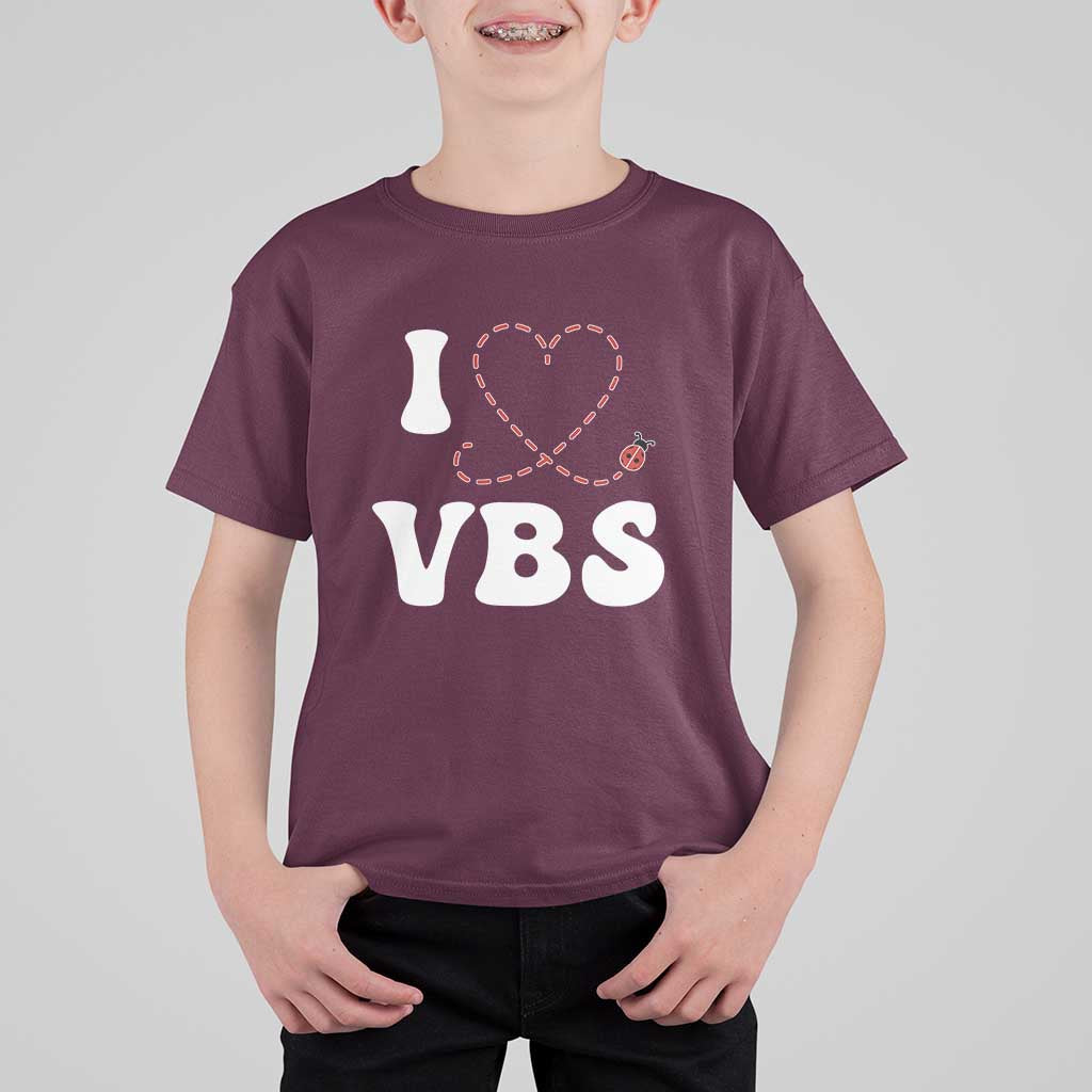 I Love VBS 2025 T Shirt For Kid Vacation Bible School Ladybug VBS Team