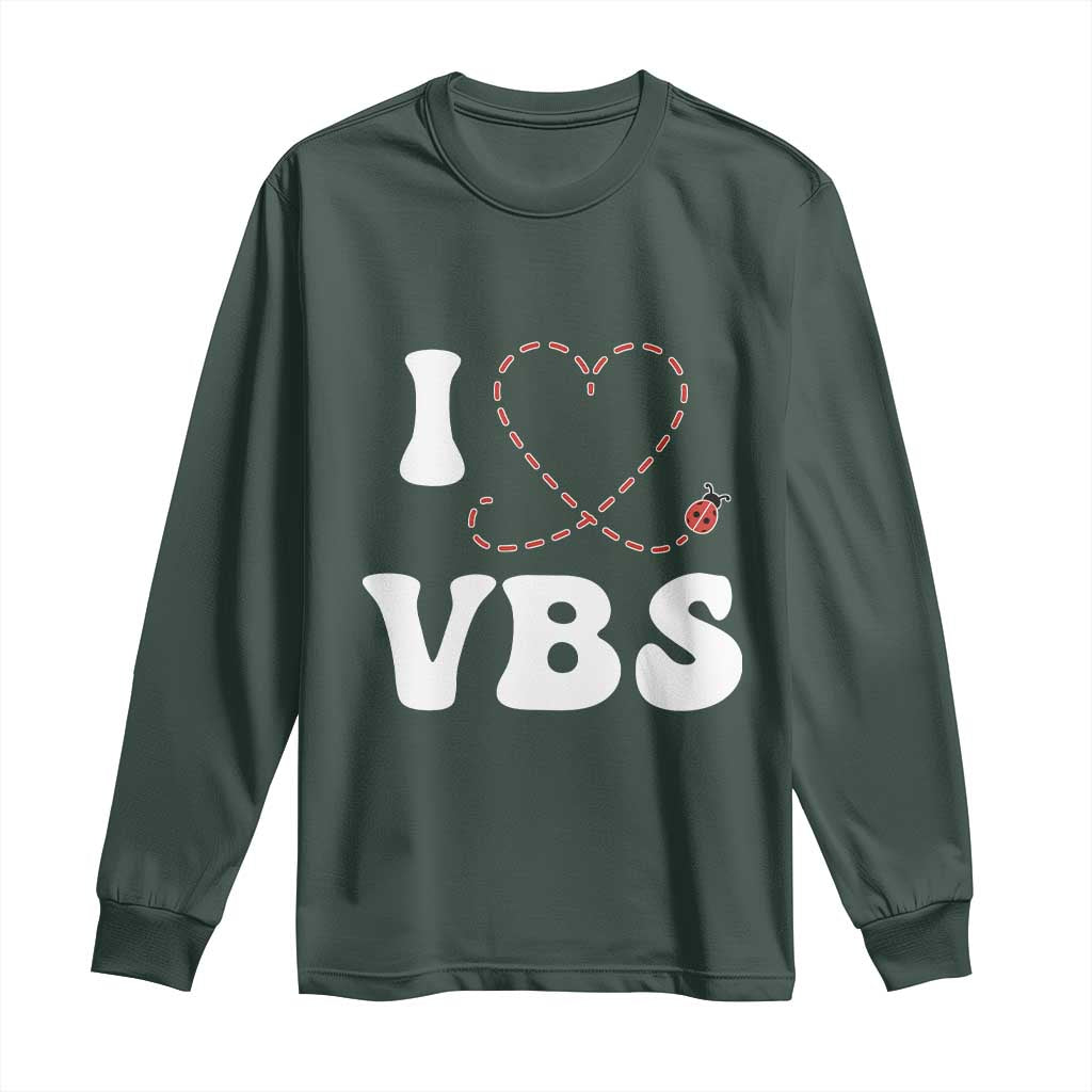 I Love VBS 2025 Long Sleeve Shirt Vacation Bible School Ladybug VBS Team