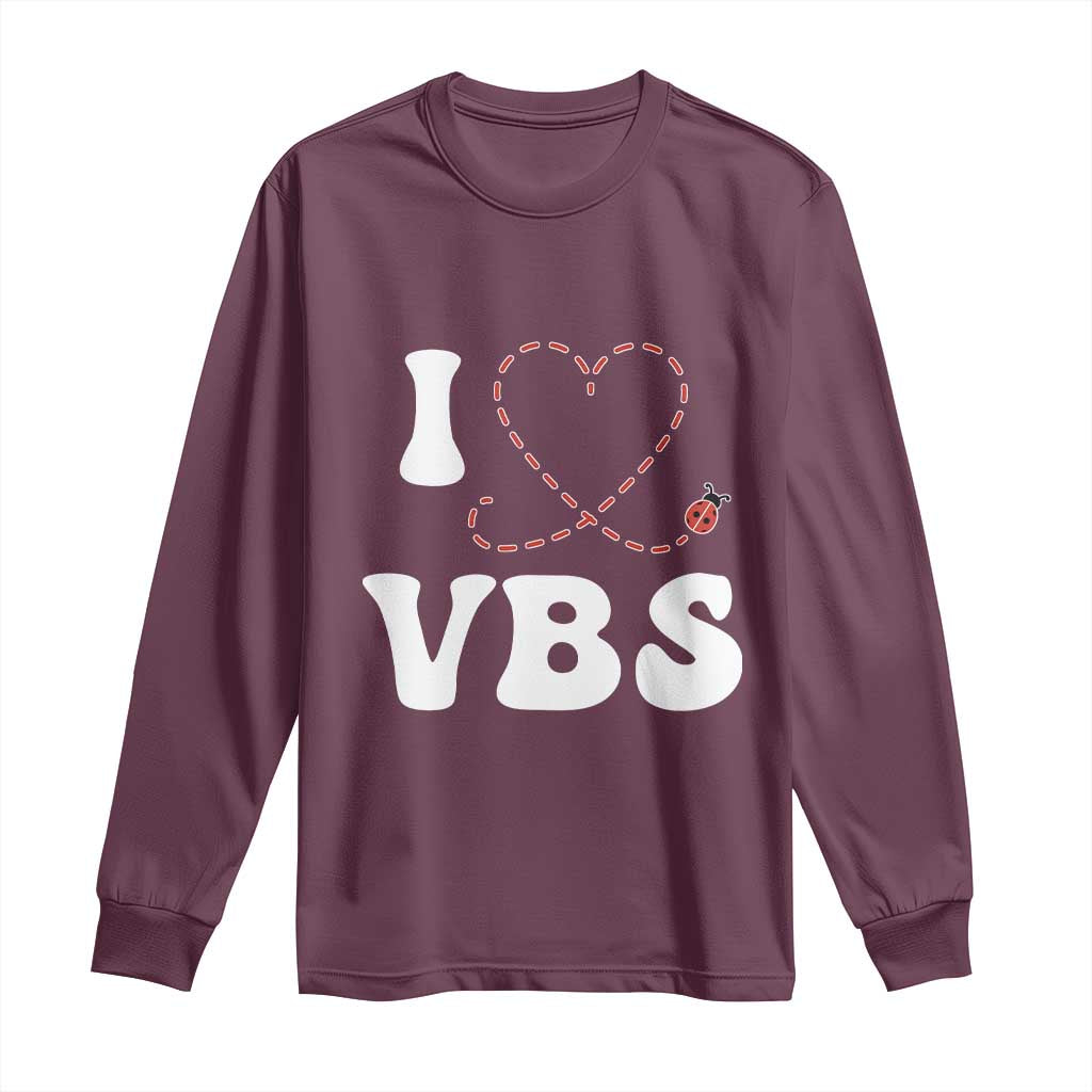 I Love VBS 2025 Long Sleeve Shirt Vacation Bible School Ladybug VBS Team
