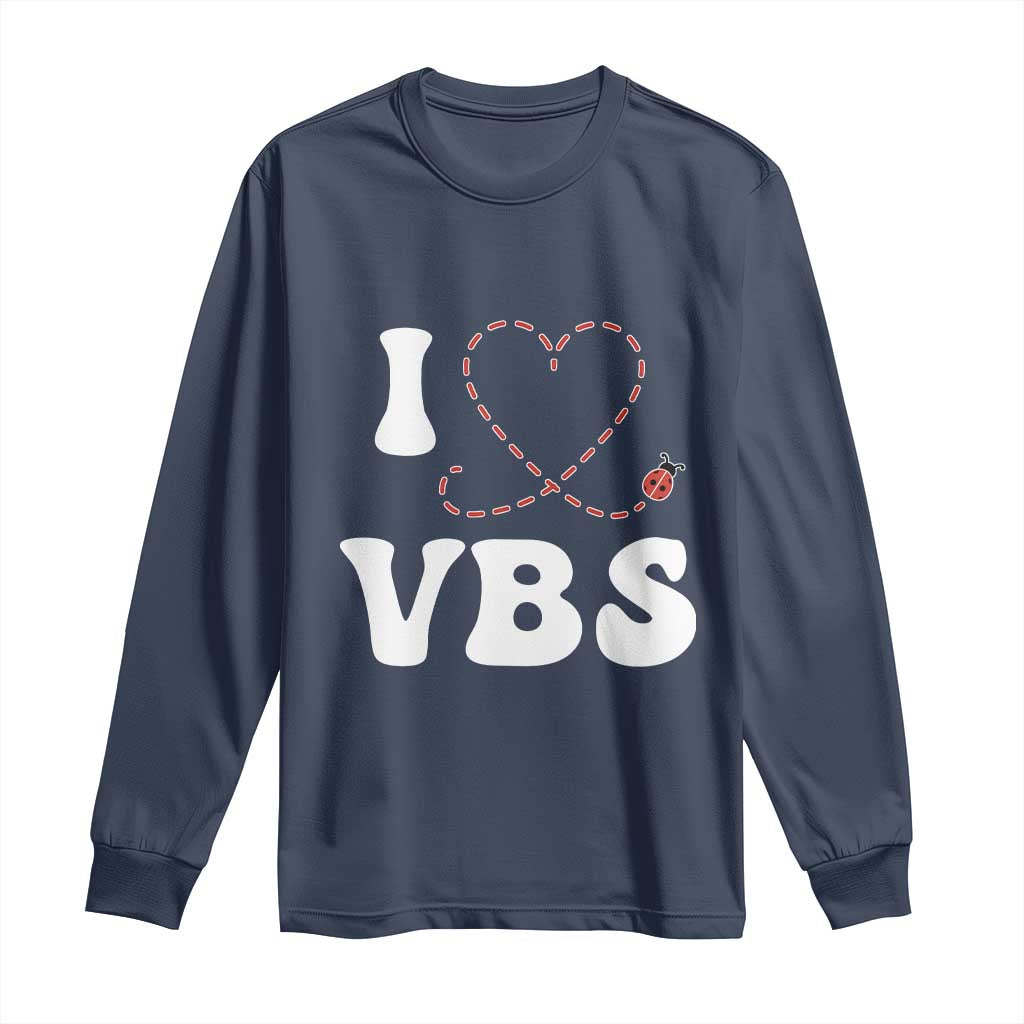 I Love VBS 2025 Long Sleeve Shirt Vacation Bible School Ladybug VBS Team