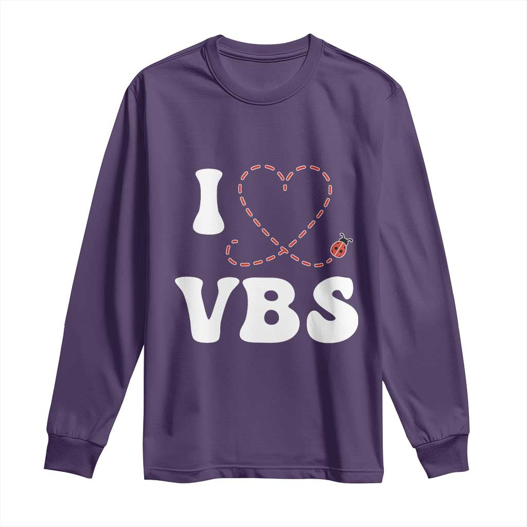 I Love VBS 2025 Long Sleeve Shirt Vacation Bible School Ladybug VBS Team