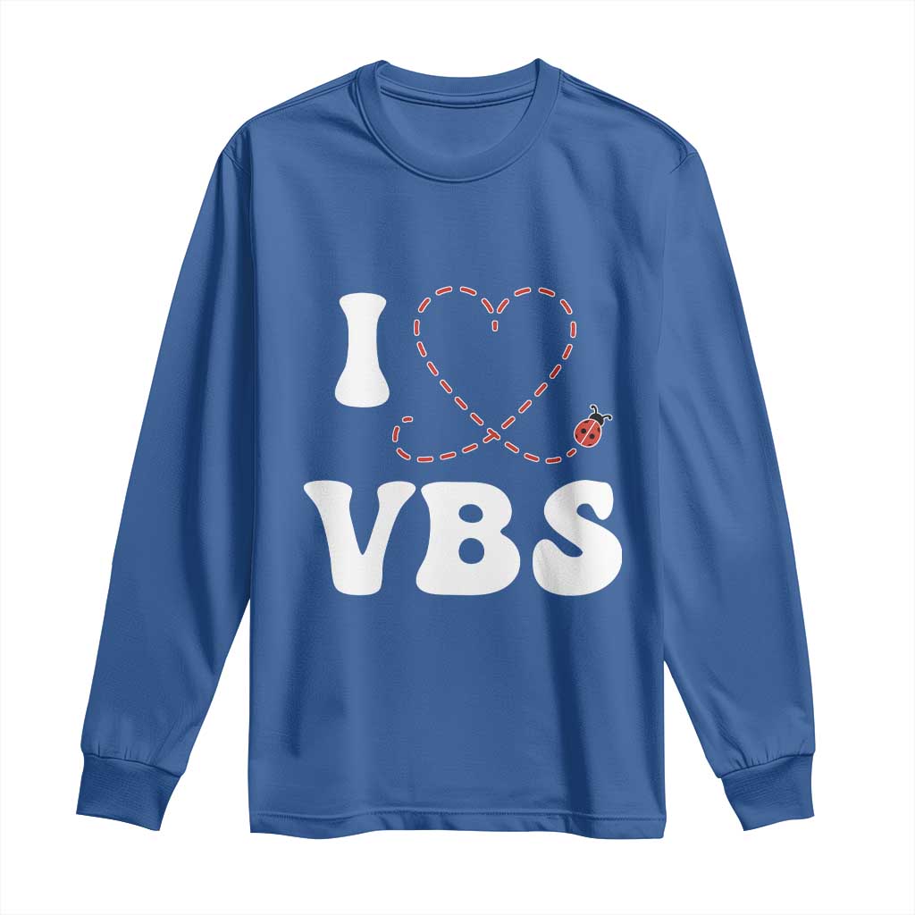 I Love VBS 2025 Long Sleeve Shirt Vacation Bible School Ladybug VBS Team