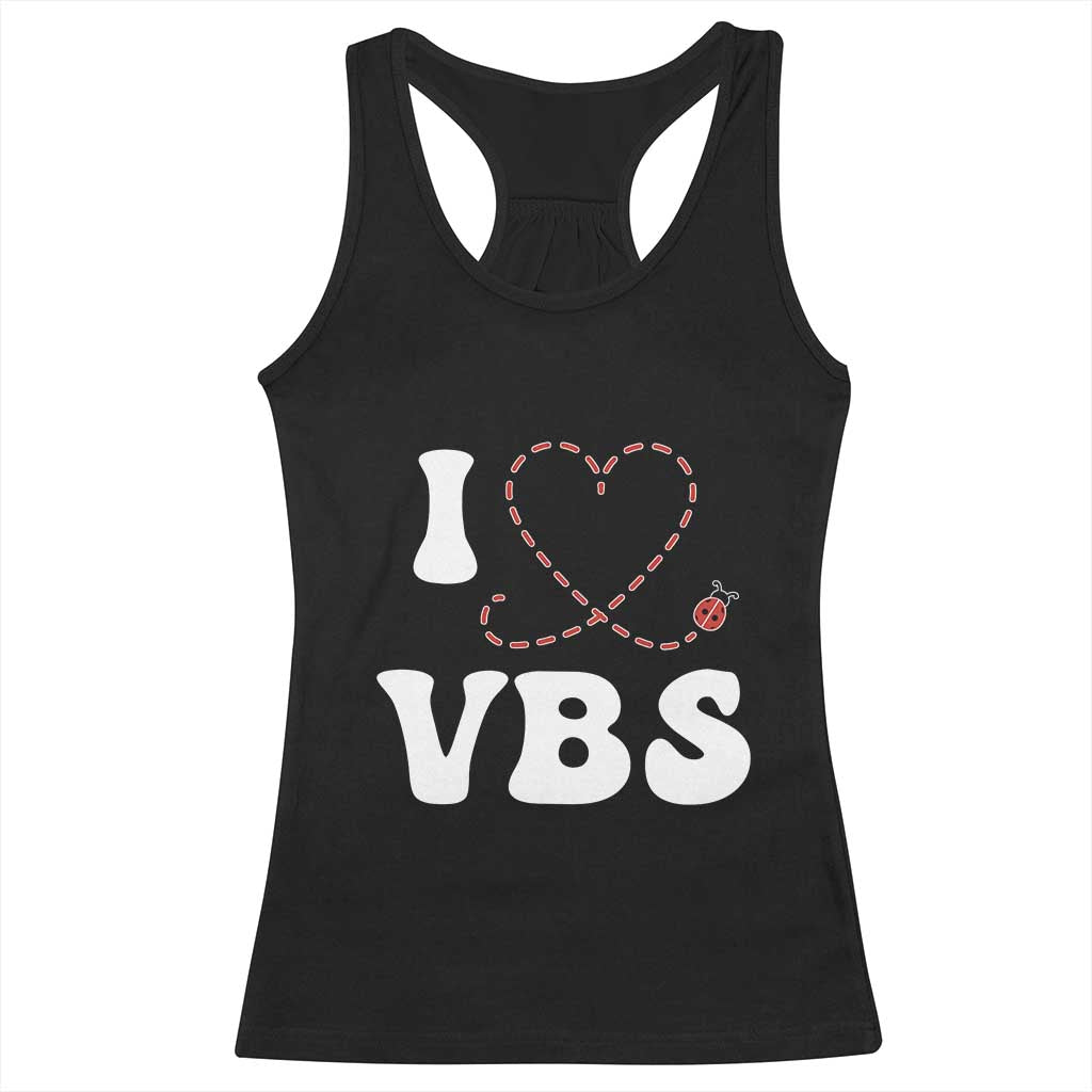 I Love VBS 2025 Racerback Tank Top Vacation Bible School Ladybug VBS Team