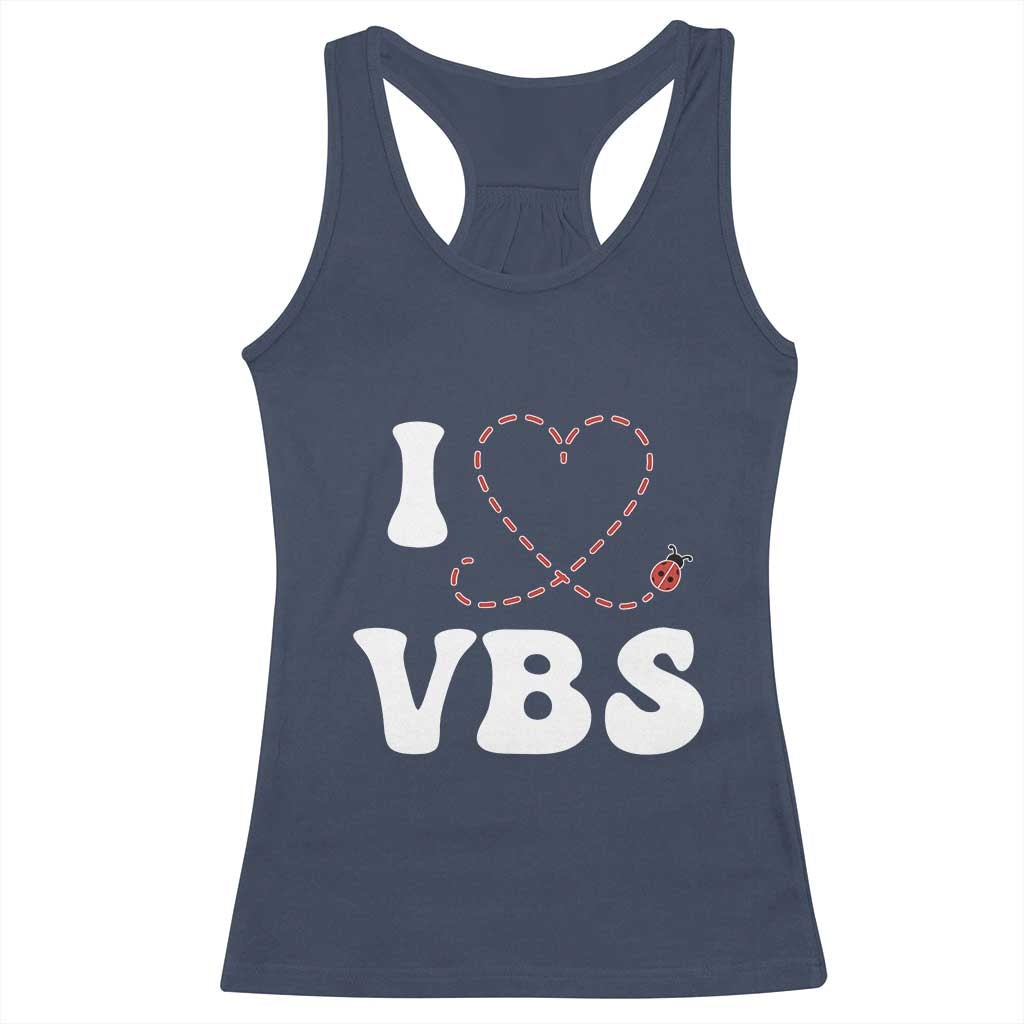 I Love VBS 2025 Racerback Tank Top Vacation Bible School Ladybug VBS Team