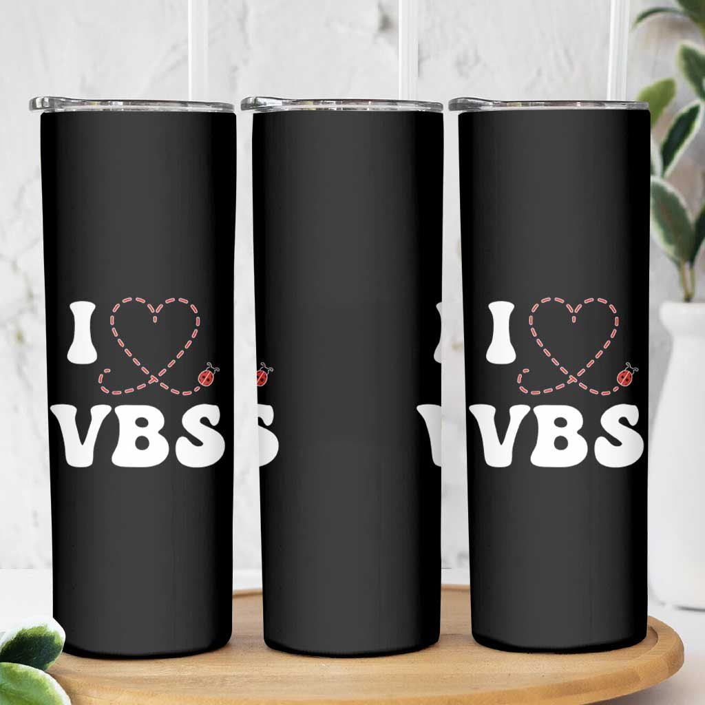 I Love VBS 2025 Skinny Tumbler Vacation Bible School Ladybug VBS Team
