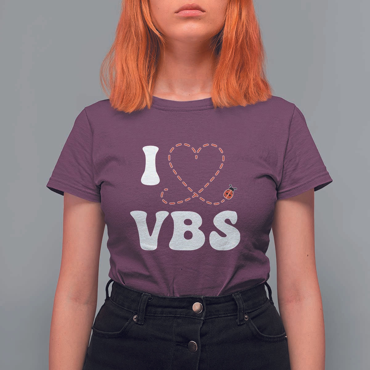 I Love VBS 2025 T Shirt For Women Vacation Bible School Ladybug VBS Team