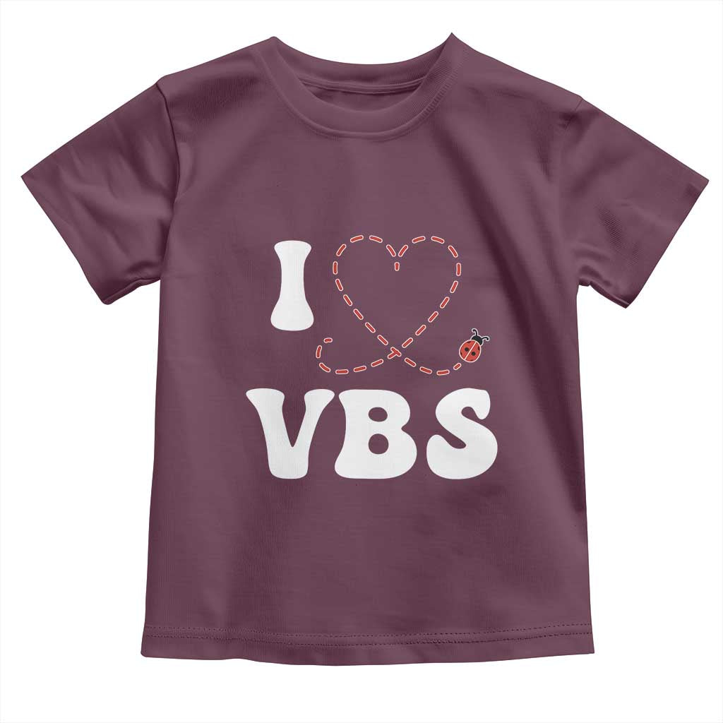 I Love VBS 2025 Toddler T Shirt Vacation Bible School Ladybug VBS Team