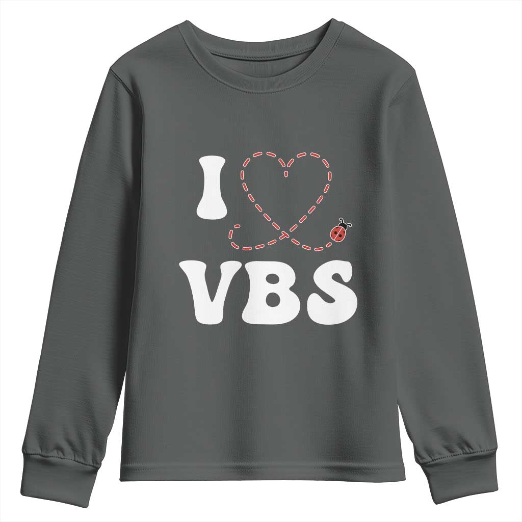 I Love VBS 2025 Youth Sweatshirt Vacation Bible School Ladybug VBS Team