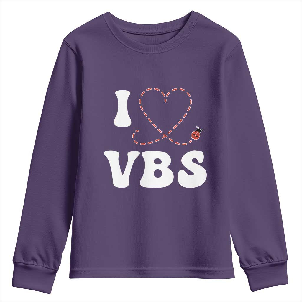 I Love VBS 2025 Youth Sweatshirt Vacation Bible School Ladybug VBS Team