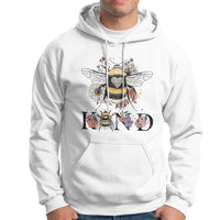 Be Kind Bee Kind Floral Bee Inspirational Retro Shirt for Women, Bee T-shirt, Bee Lover Gift, Insect Shirts, Spiritual Shirt Hoodie - Wonder Print Shop