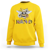 Be Kind Bee Kind Floral Bee Inspirational Retro Shirt for Women, Bee T-shirt, Bee Lover Gift, Insect Shirts, Spiritual Shirt Sweatshirt - Wonder Print Shop