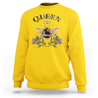 Queen Bee Queen Crown Honey Bee Mother's Day Shirt for Mom Women, Bee T-shirt, Bee Lover Gift, Insect Shirts, Spiritual Shirt, Floral Bee, Mom Shirt Sweatshirt - Wonder Print Shop