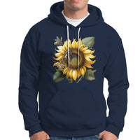 Sunflower And Honey Bees Floral Bee Botanical Insect Nature Shirt for Women, Bee T-shirt, Bee Lover Gift, Insect Shirts, Spiritual Shirt Hoodie - Wonder Print Shop