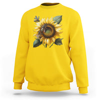 Sunflower And Honey Bees Floral Bee Botanical Insect Nature Shirt for Women, Bee T-shirt, Bee Lover Gift, Insect Shirts, Spiritual Shirt Sweatshirt - Wonder Print Shop