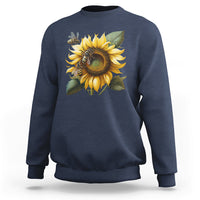 Sunflower And Honey Bees Floral Bee Botanical Insect Nature Shirt for Women, Bee T-shirt, Bee Lover Gift, Insect Shirts, Spiritual Shirt Sweatshirt - Wonder Print Shop
