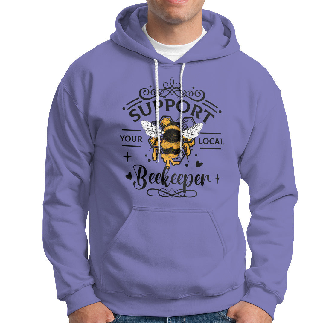 Support Your Local Beekeeper Save The Bees Vintage Beehive Beekeeper Shirt, Bee T-shirt, Bee Lover Gift, Insect Shirts, Spiritual Shirt Hoodie - Wonder Print Shop