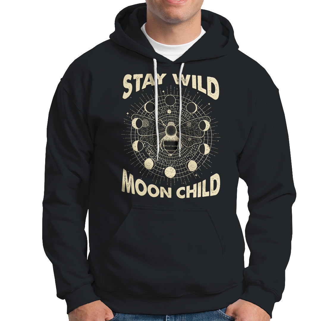 Stay Wild Moon Child Retro Geometric Bee Moon Phases Spiritual Shirt, Bee T-shirt, Bee Lover Gift, Insect Shirts, Spiritual Shirt, Hoodie - Wonder Print Shop