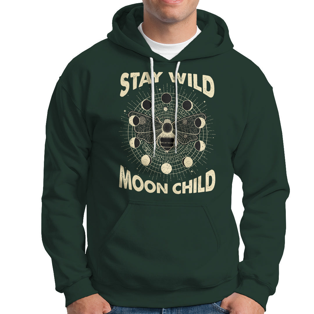 Stay Wild Moon Child Retro Geometric Bee Moon Phases Spiritual Shirt, Bee T-shirt, Bee Lover Gift, Insect Shirts, Spiritual Shirt, Hoodie - Wonder Print Shop