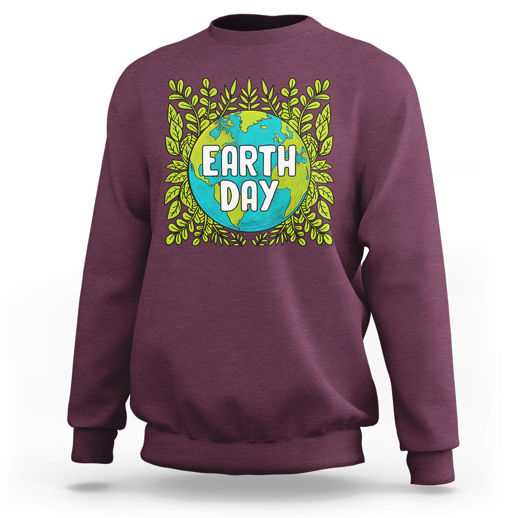 Earth Day Sweatshirt Celebrate Earth Day Go Green Go Planet Plant More Trees - Wonder Print Shop