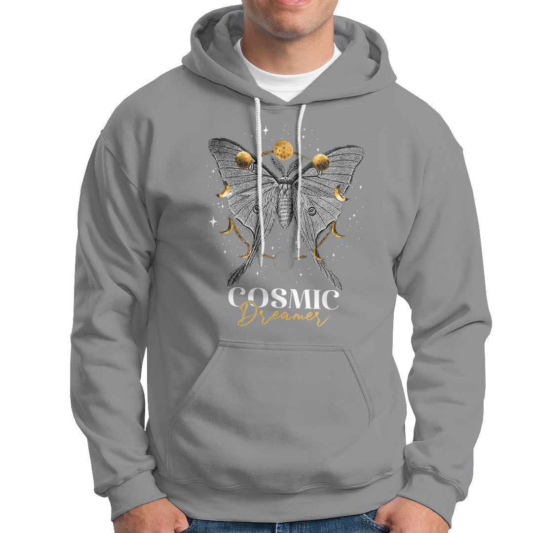 Moth Hoodie Celestial Mystic Midnight Cosmic Dreamer Luna Moth Actias Luna Moon Phases Moonlight Alchemy Mystical Moth Shirt for Women, Moth T-shirt, Spirituality Shirt - Wonder Print Shop