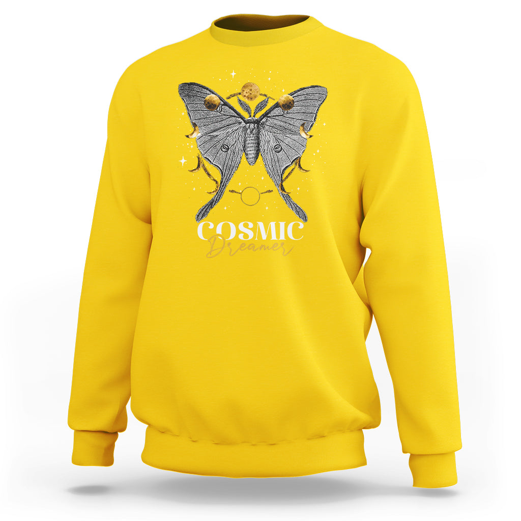 Moth Sweatshirt Celestial Mystic Midnight Cosmic Dreamer Luna Moth Actias Luna Moon Phases Moonlight Alchemy Mystical Moth Shirt for Women, Moth T-shirt, Spirituality Shirt - Wonder Print Shop