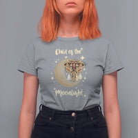 Moth T Shirt For Women Celestial Child Of The Moonlight Luna Moth Mystic Retro Boho Moon Child Actias Luna Crescent Moon Mystical Night Alchemy Shirt for Women, Moth T-shirt, Spirituality Shirt - Wonder Print Shop