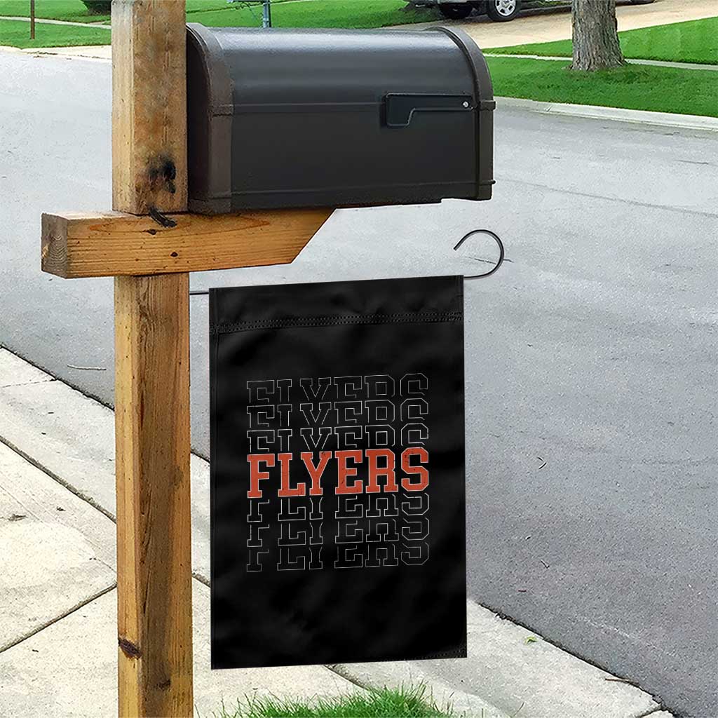 Retro Flyers Name Script Style Garden Flag Vintage Distressed Graphic Sports Fan Pride