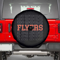 Retro Flyers Name Script Style Spare Tire Cover Vintage Distressed Graphic Sports Fan Pride