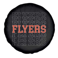 Retro Flyers Name Script Style Spare Tire Cover Vintage Distressed Graphic Sports Fan Pride