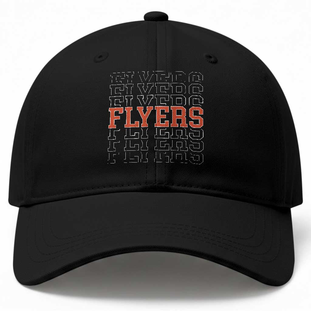 Retro Flyers Name Script Style Baseball Cap Vintage Distressed Graphic Sports Fan Pride