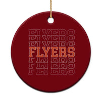 Retro Flyers Name Script Style Ceramic Ornament Vintage Distressed Graphic Sports Fan Pride