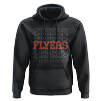Retro Flyers Name Script Style Hoodie Vintage Distressed Graphic Sports Fan Pride