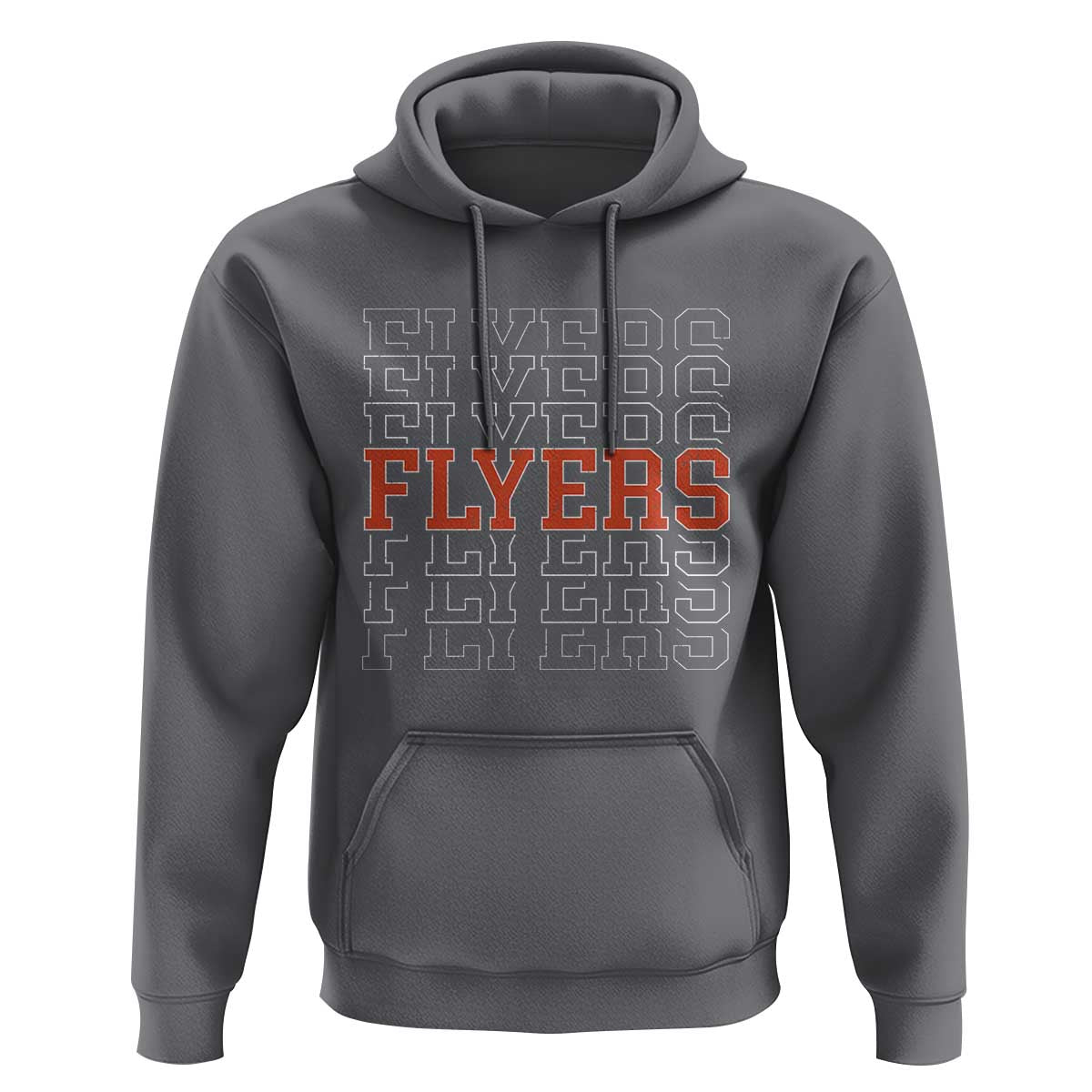 Retro Flyers Name Script Style Hoodie Vintage Distressed Graphic Sports Fan Pride
