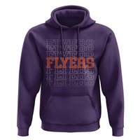 Retro Flyers Name Script Style Hoodie Vintage Distressed Graphic Sports Fan Pride