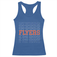 Retro Flyers Name Script Style Racerback Tank Top Vintage Distressed Graphic Sports Fan Pride