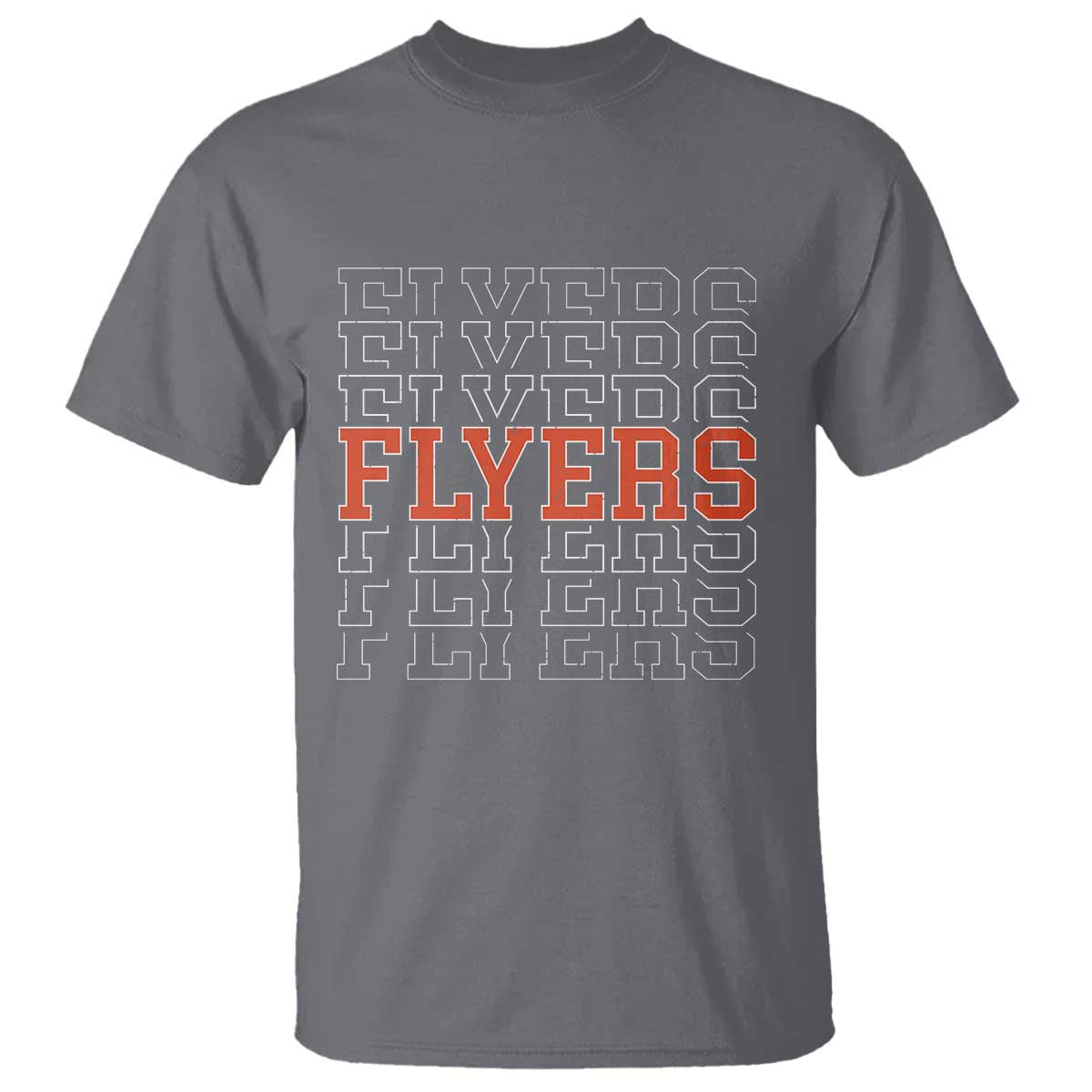 Retro Flyers Name Script Style T Shirt Vintage Distressed Graphic Sports Fan Pride