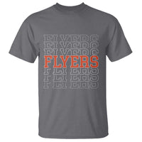 Retro Flyers Name Script Style T Shirt Vintage Distressed Graphic Sports Fan Pride