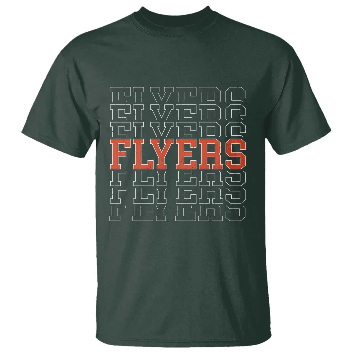 Retro Flyers Name Script Style T Shirt Vintage Distressed Graphic Sports Fan Pride