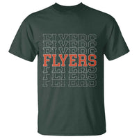 Retro Flyers Name Script Style T Shirt Vintage Distressed Graphic Sports Fan Pride