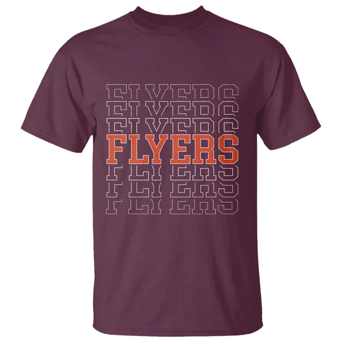 Retro Flyers Name Script Style T Shirt Vintage Distressed Graphic Sports Fan Pride