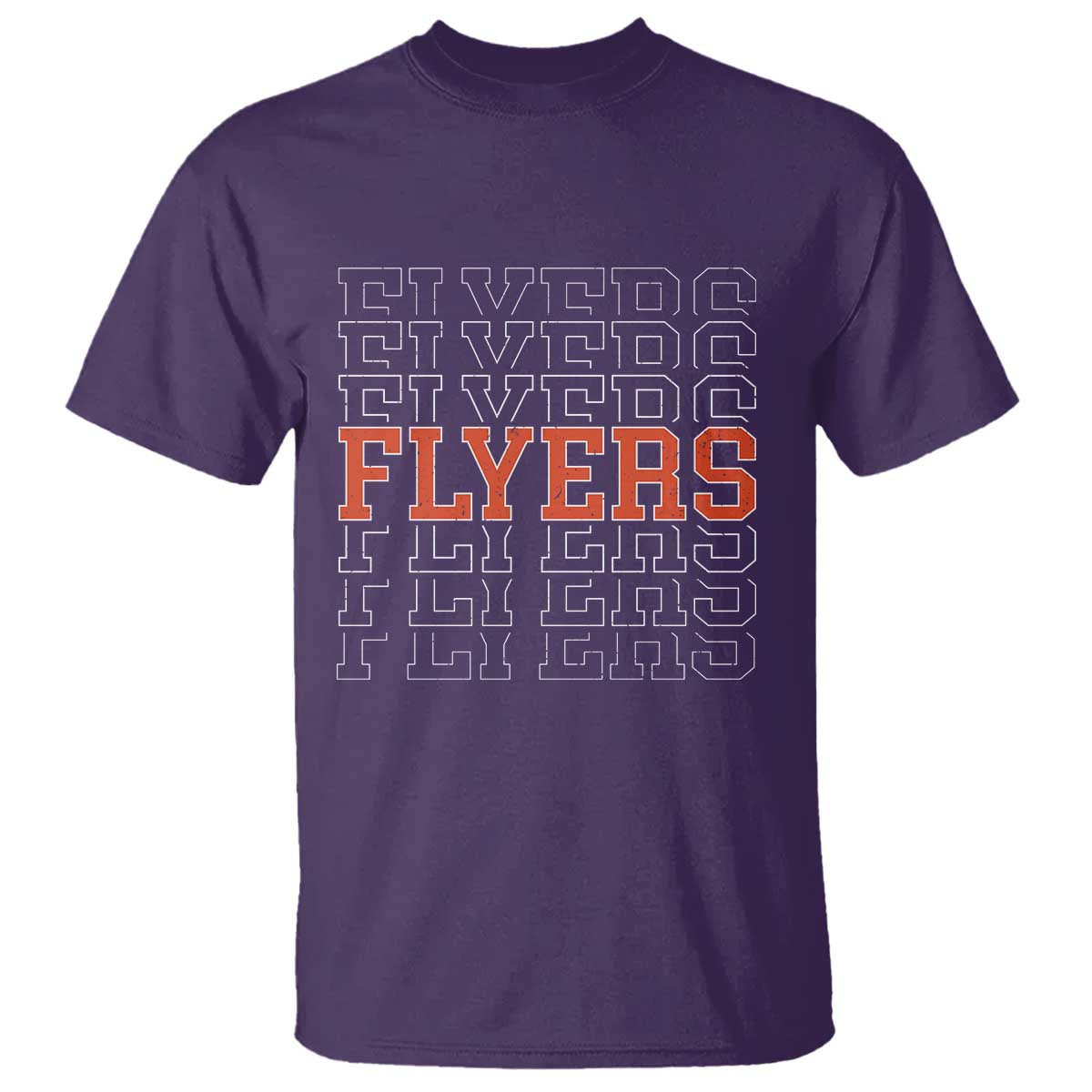 Retro Flyers Name Script Style T Shirt Vintage Distressed Graphic Sports Fan Pride